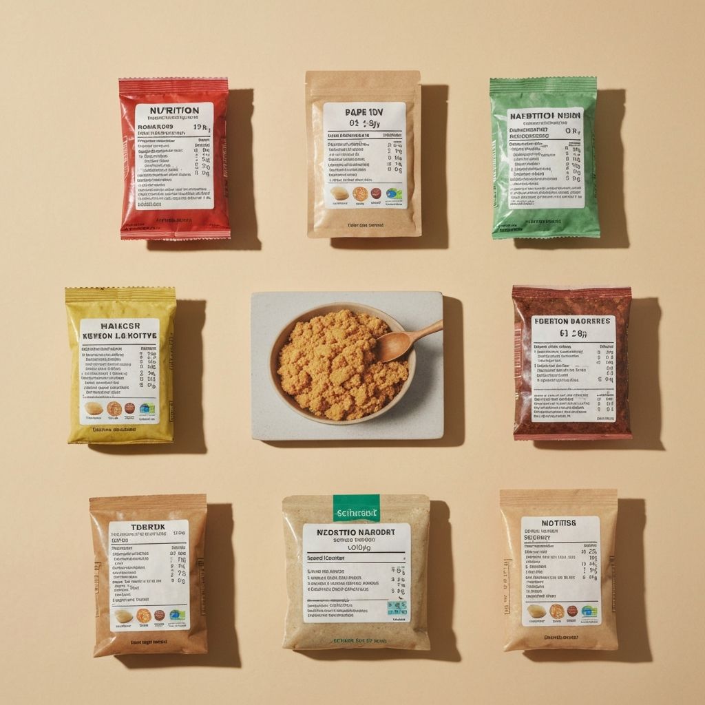 Food packages with nutrition information